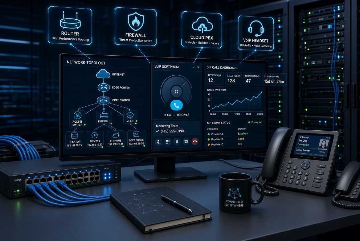 راه اندازی و نگهداری VOIP